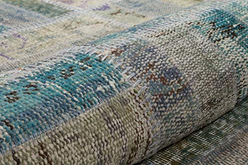 Tapis patchwork turc fait main en laine ALLMODE luxe 6,30m² - 4