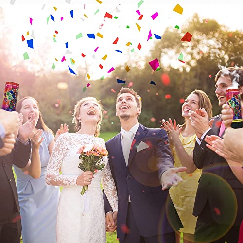 Image of Confetti Poppers Cannons for Wedding Birthday Graduation Baby Shower Kids Fun Party Supplies Decorations and Favors (Colorful)