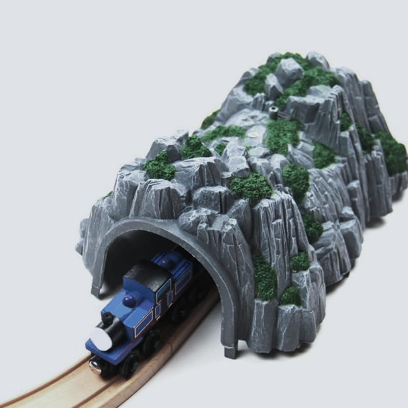 ibasenice Simulation Rockery Train Cave Model 7X5X4In DIY Miniature Railway Tunnel Toy for Kids Train Table Accessories
