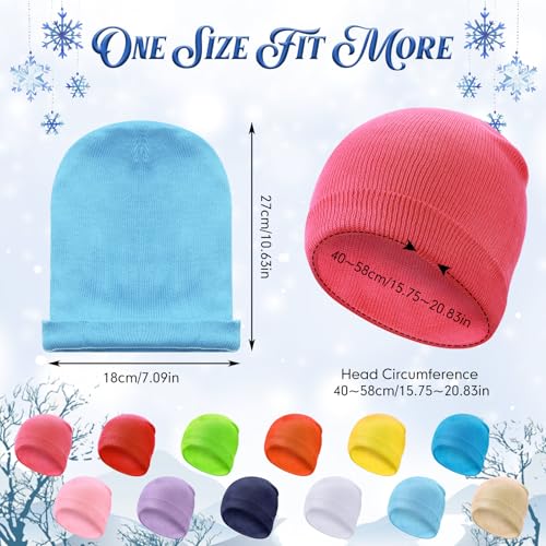 Image of Chuarry 144 Pcs / 72 Sets Kids Winter Hats and Gloves Bulk, Knit Hat Gloves Pack Unisex Cold Weather Cap for Boys Girls Gift(Fresh)