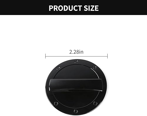 Miniatura 6 de Hoolcar Tapa de gasolina para puerta de llenado de gasolina para Chevrolet Camaro 2017-2022, color negro