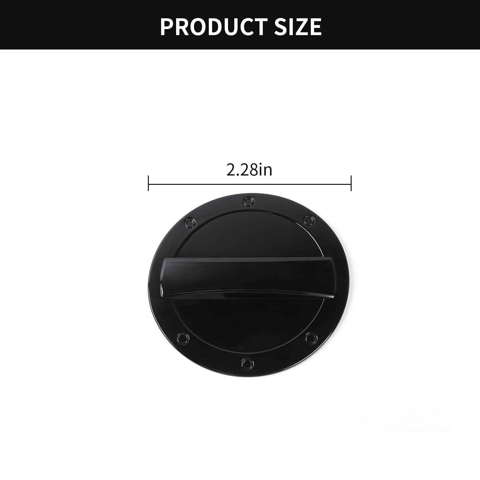 Hoolcar Tapa de gasolina para puerta de llenado de combustible para Chevrolet Camaro 2017-2022, color negro