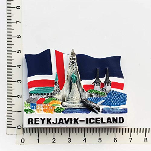 Imán decorativo 3D Reykjavik Islandia souvenir miniatura 6