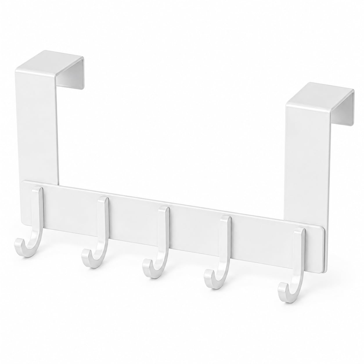5 Hooks Heavy Duty Over Door Hook Hanger for Coats, Hats, Bags & Purses