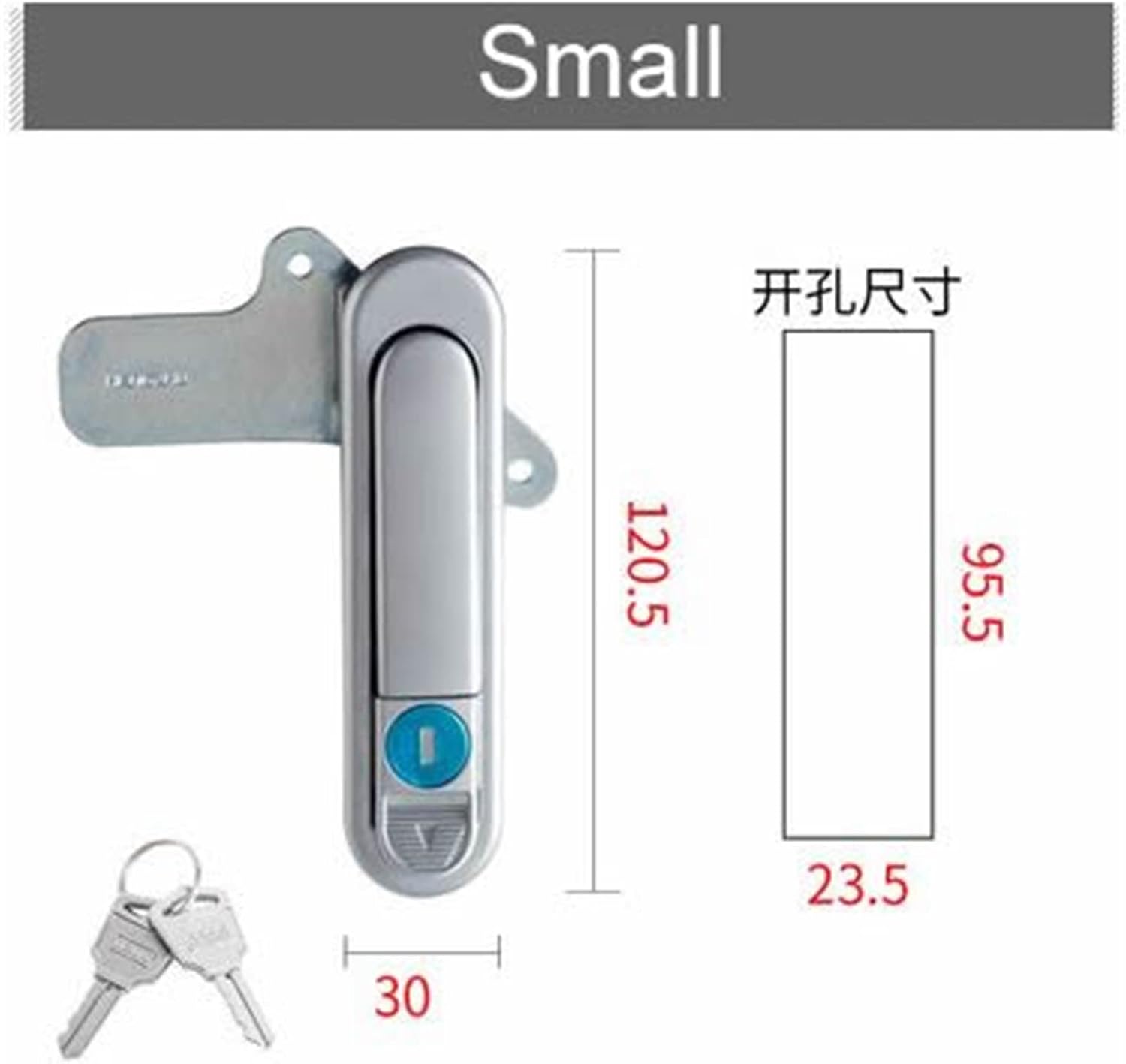 AB301 Metal Box Button Bounce Lock Air Compressor High Pressure Boiler Locks Cabinet Lock 1Set (Color : Small)