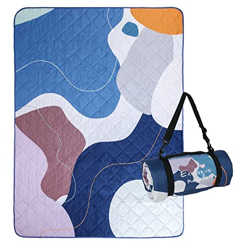 Image of Exclusivo Mezcla Waterproof Picnic Blankets 3-Layer 60x80 Inches Large Sandproof Beach Blanket Foldable Outdoor Blanket for Camping on Grass Picnic Mat