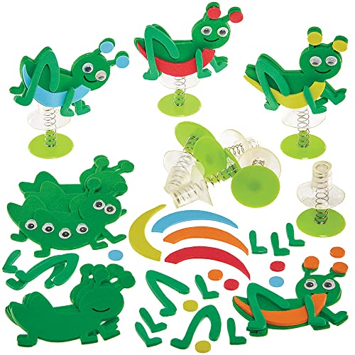 Baker Ross FX783 Kit de saltamontes - Pack de 8, Kits de manualidades de espuma para niños