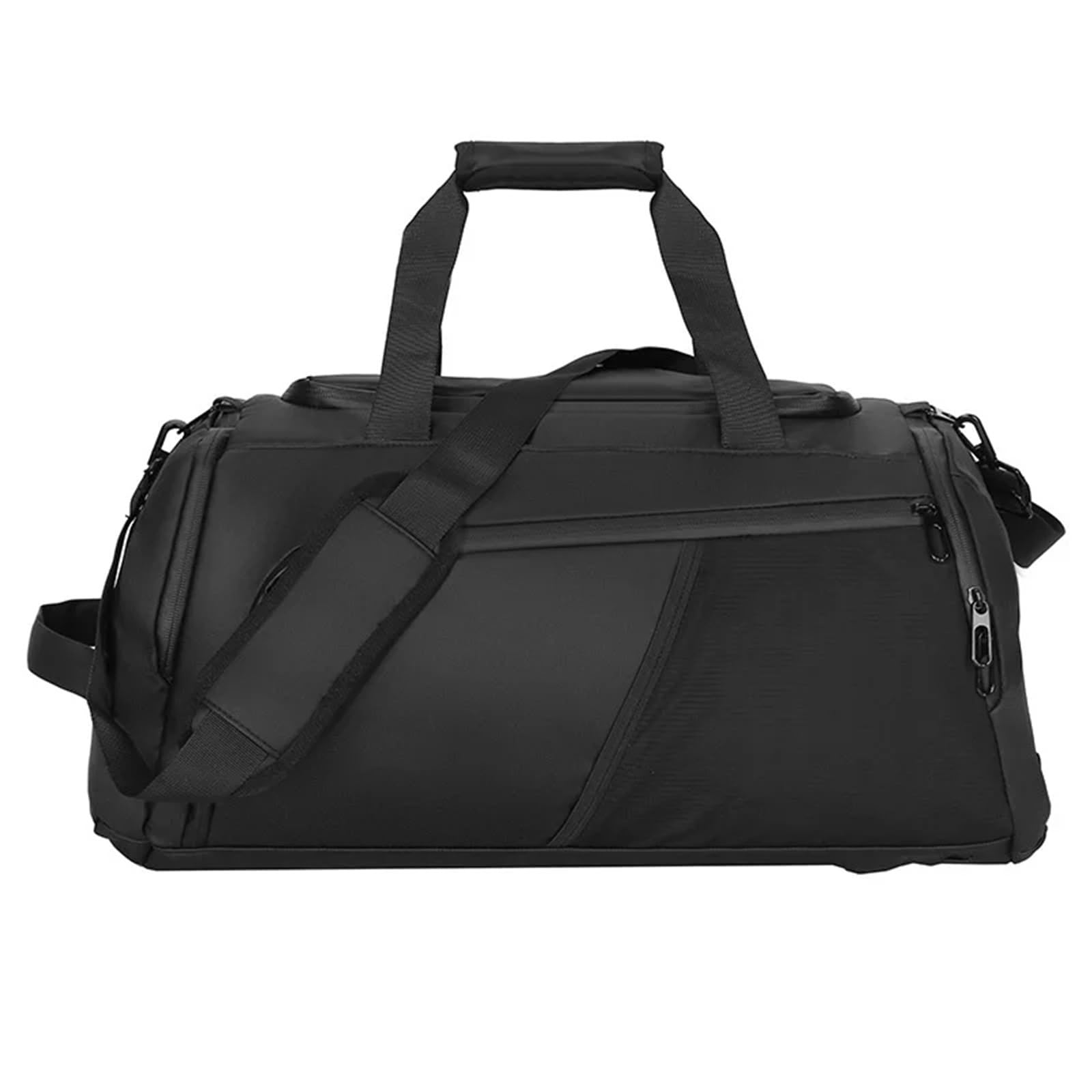 Bolsa De Gimnasio Bolso Grande for Fitness, Bolso Deportivo for Hombre y Mujer, Zapatos húmedos Secos, Bolsillo, Bandolera, natación, Yoga, Gimnasio, Mochila de Viaje(Black L)