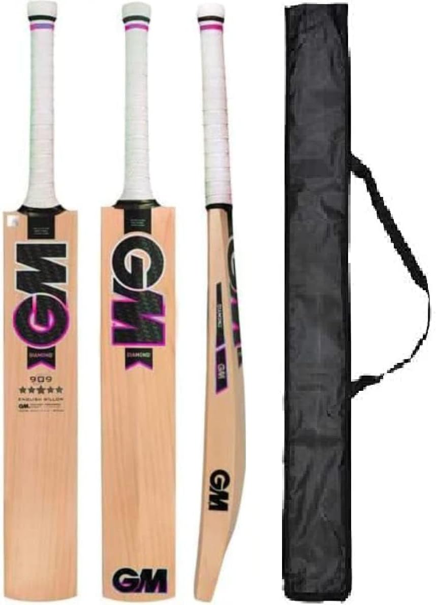 Grand Master Kashmiri Popular Willow Cricket Bat Full Size (Gm Bat) Play For Tennis Balll, Plastic Ball, Lather Ball, Rubber Bal With Bat Cover