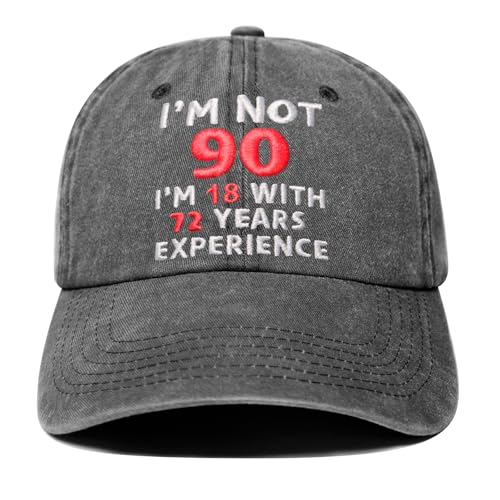 90th Birthday Gifts for Men Women Cool 90 Year Old Birthday Decorations Hat