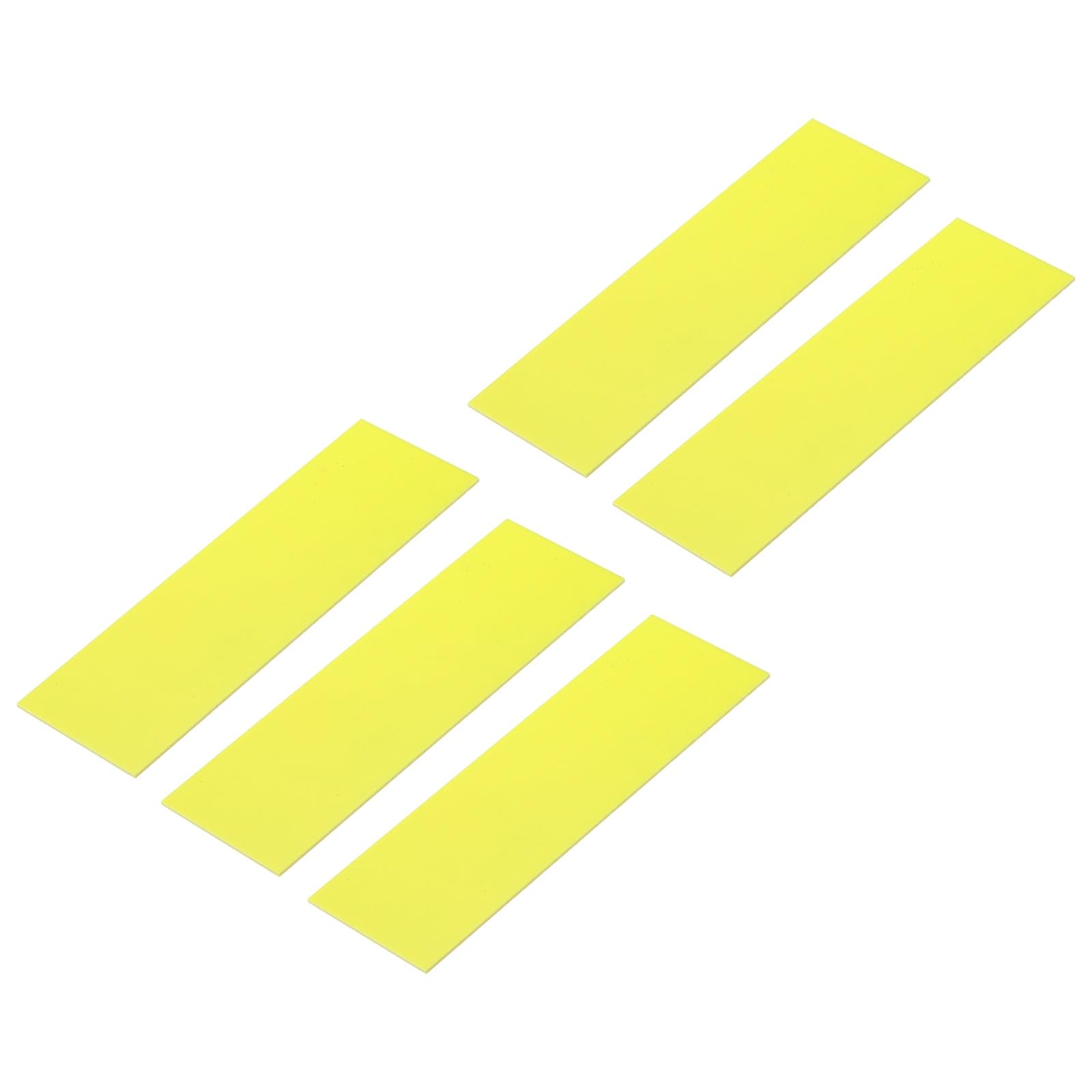 sourcing map 5Pcs Knife Handle Liner 6" x 2" x 0.04" G10 Spacer Sheets Handle Liners Material for Knife Scales Slabs Making Supplies Tool, Lemon Yellow