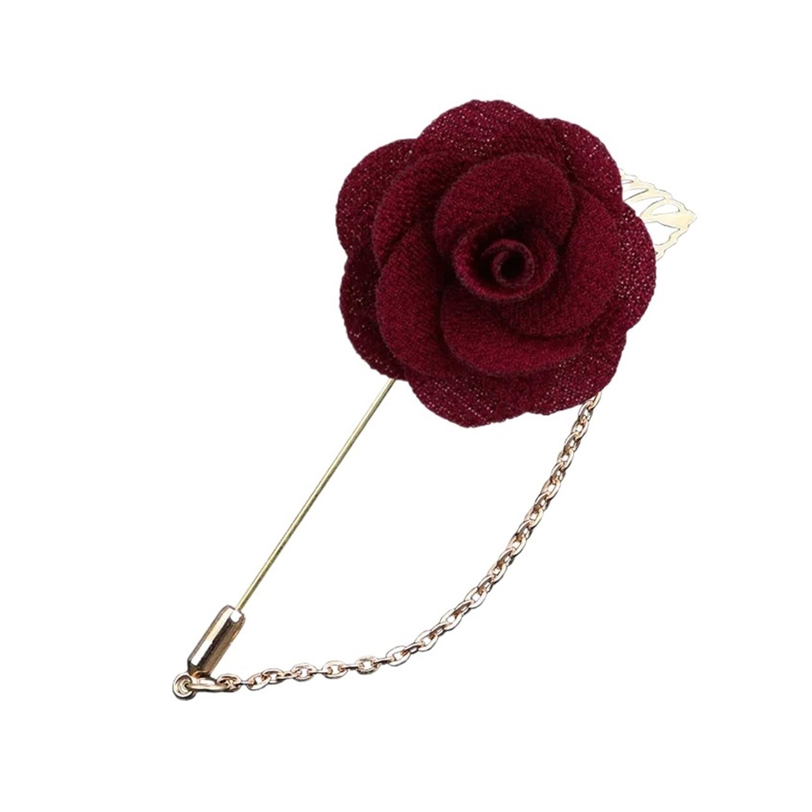 UJEDFHV Wedding Simulation Rose Corsage Wedding Boutonniere Groom Brooch Pins Buttonhole Groomsmen Corsage Artificial Rose Camellia Flower Pin Prom Party Accessories For Proms