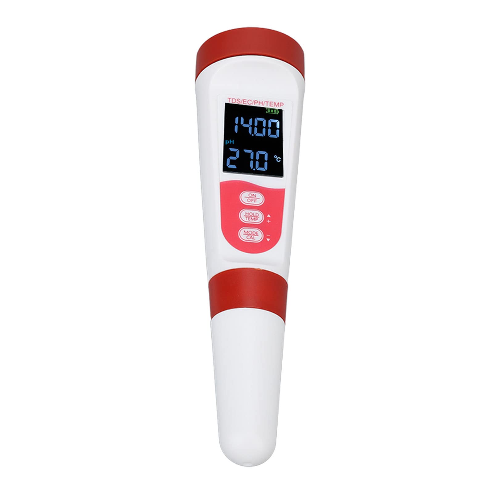 Digital Water Quality Tester, Highly Sensitive Accurate 4 in 1 PH TDS EC TEMP Water Quality Detector, Wireless Data Automatic Saving PH Detector Meter for Hydroponics Household Drinking Aquarium