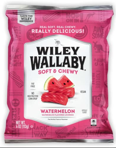 Wiley Wallaby, Watermelon Licorice Candy, Vegan, Fat Free, No High Fructose Corn Syrup #TOP21