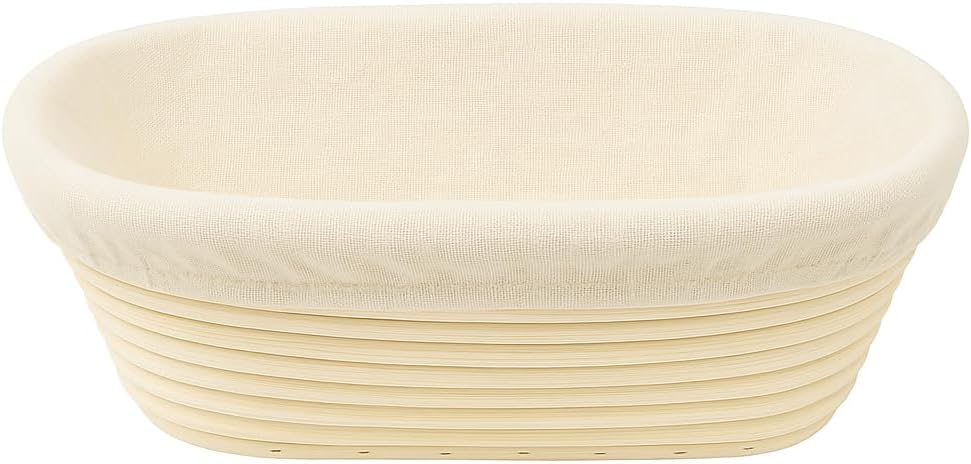 Saint Germain Bakery Premium Round Bread Banneton Basket with Liner - Perfect Brotform Proofing Basket for Making Beautiful Bread (10 inch Oval) - Image 3