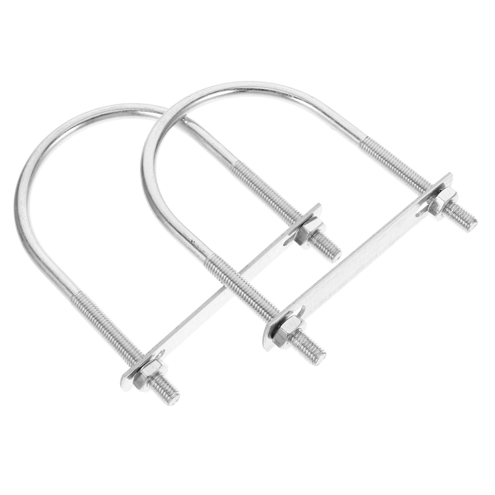 YARNOW Heavy Duty Flagpole Clips 2pcs Weather Resistant Carbon Steel Flag Pole Clips to Hold Flag with Easy Installation