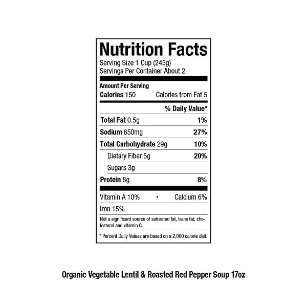 Pacific-Foods-Organic-Vegetable-Lentil-Roasted-Red-Pepper-Soup-17-oz-Pack-of-12 Pacific Foods Organic Vegetable Lentil & Roasted Red Pepper Soup, 17 oz (Pack of 12)