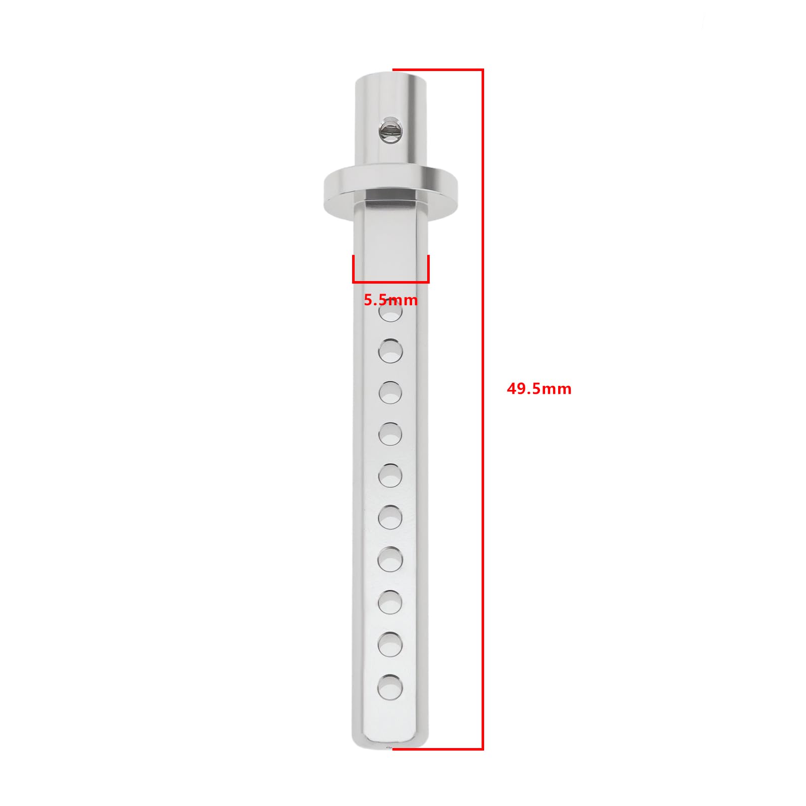 Briny River 4Pcs RC Car Body Posts Mount Holder Column 1/10 RC Crawler Cars Parts Aluminum Body Post Mounts Compatible with Axial SCX10 90046 RC4WD D9 Silver - Image 4