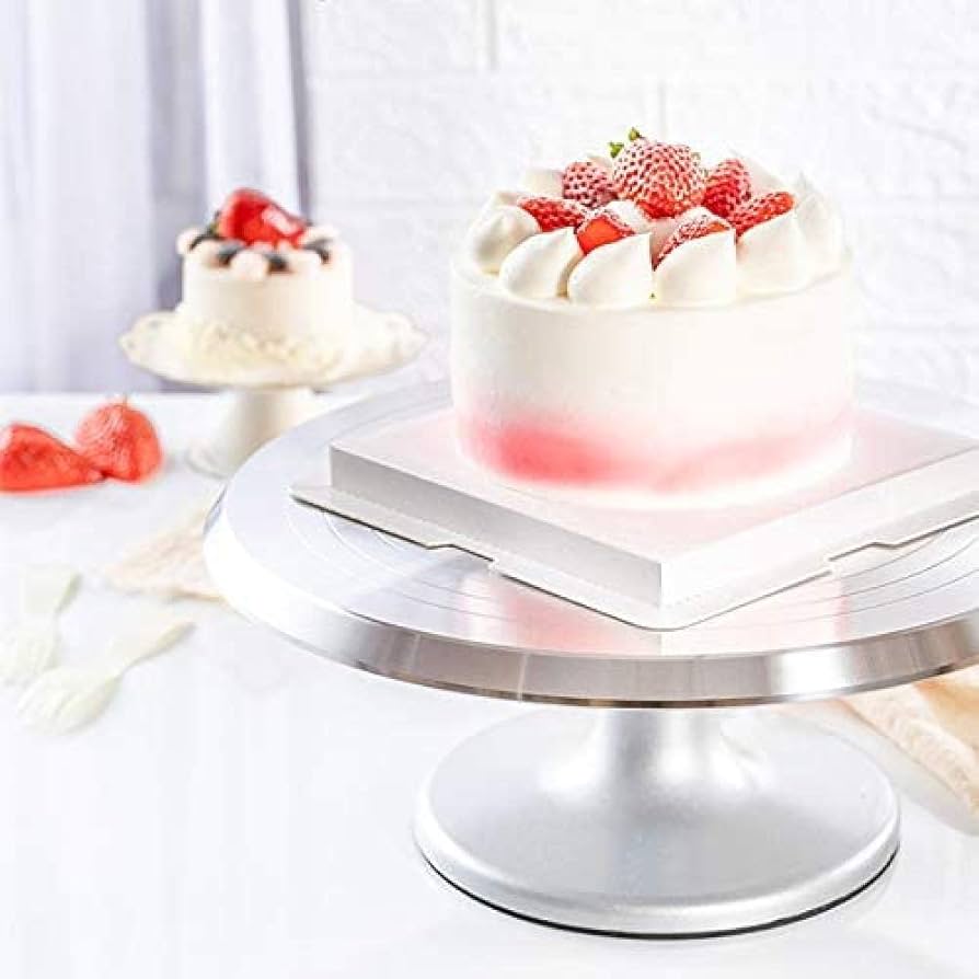 Amazon｜回転ケーキターンテーブル、ケーキスタンド、12インチの