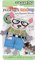 Algopix Similar Product 9 - Petstages 733 Madcap Geeky Squeek Mouse