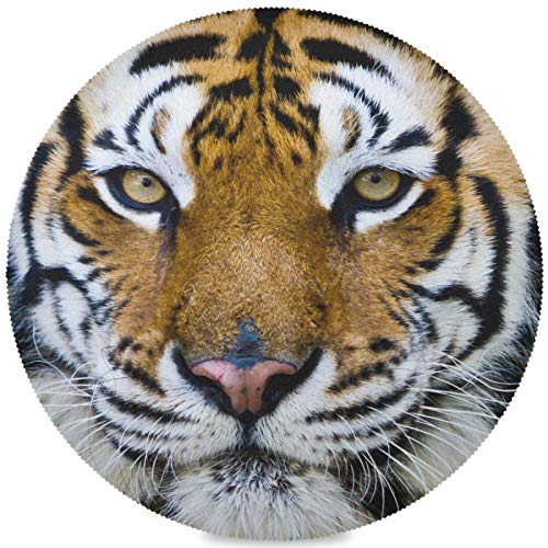 Kaariok Tiger Animal Eye Print Round Placemats For Dining Table Set Of 4 Non Slip Place Mats For Kitchen Table #TOP8