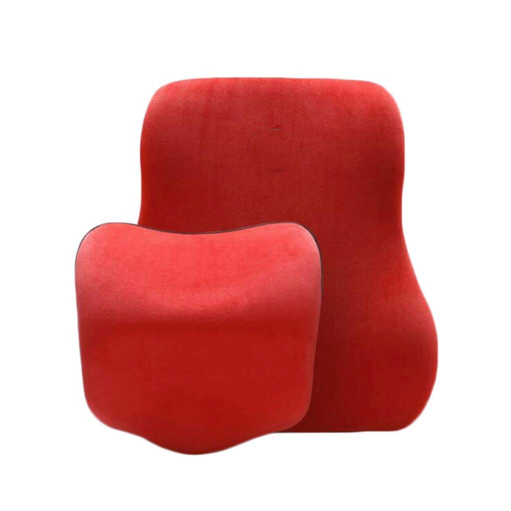 Coussin lombaire voiture mémoire de forme oreiller support dos taille et appui-tête siège noir