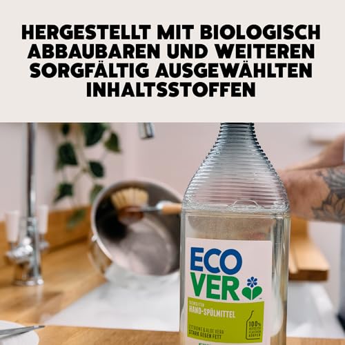 Ecover Geschirrspülmittel, Zitrone & Aloe Vera, 950 ml – Ansicht 5