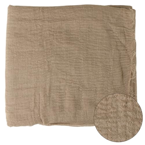 MIDELONG Women Summer Cotton Blend Crinkle Vintage Soft Long Scarf Linen Shawl Wrap Big Head Scarf for All Season, Pack of 22