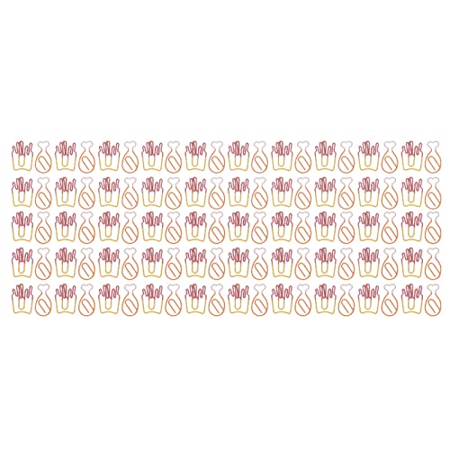 Clips trombones enfants en métal galvanisé : 100 attaches mignonnes pour documents et papiers
