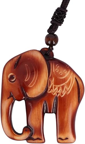 Miniatura 3 de Vctitil Collar de elefante de madera, joyería de playa, nuevo collar colgante de elefante de madera, cadena hecha a mano, accesorios de ropa,