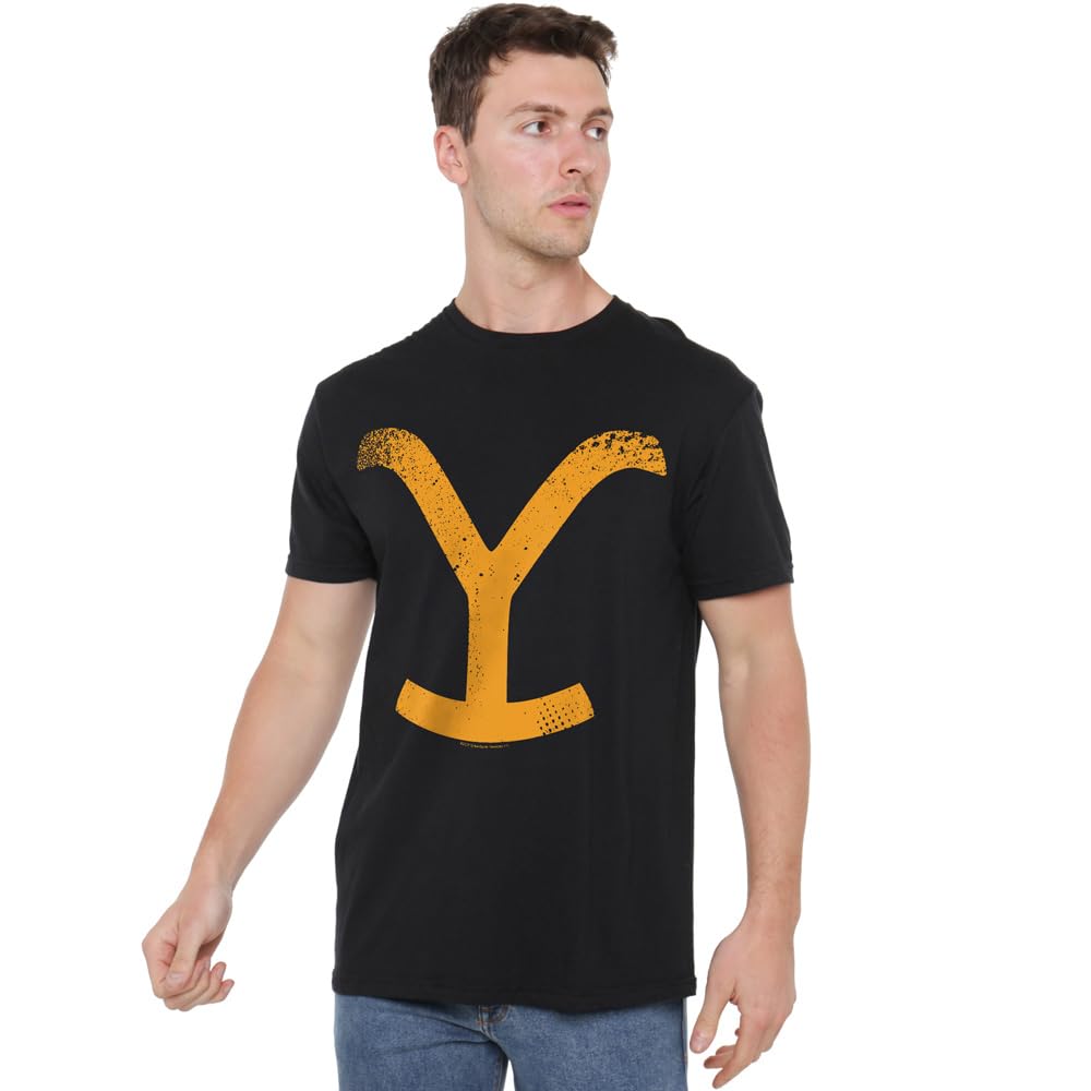 Yellowstone Large Brand Unisex T Shirt, Black, Large