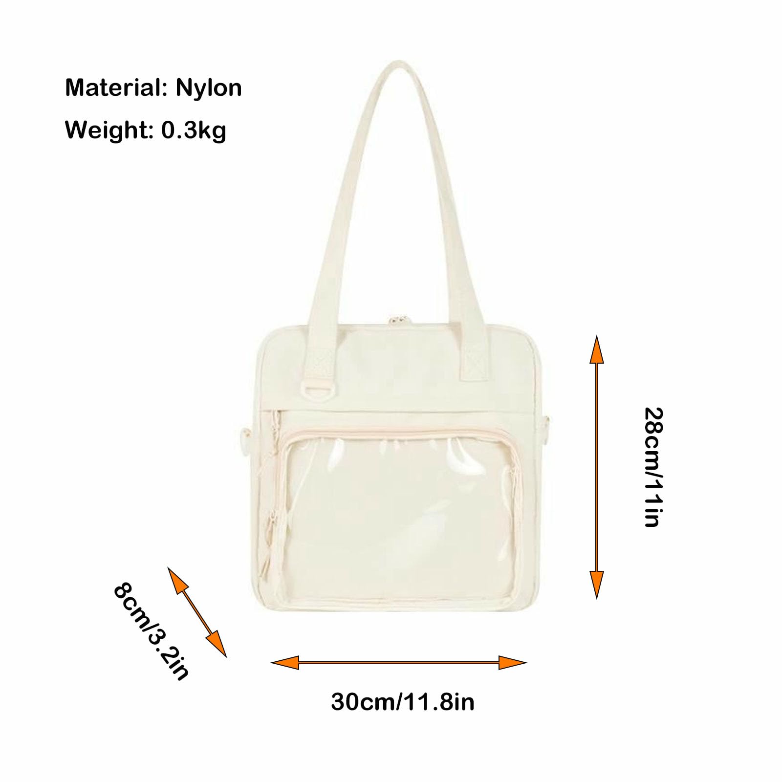 Kawaii torby crossbody dla kobiet Ita torby kurierskie urocza przezroczysta torba ITA japońskie torby na ramię w stylu anime idealne dla studentów i codziennego użytku, przezroczysta torba na ramię