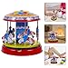 Imagen de Hohopeti Juguete Tiovivo Vintage de Hojalata con Mecanismo de Cuerda Carrusel Metálico Giratorio para Decorativo Seguro y Clásico