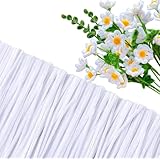 ShinyWay 手芸モール 約100本 ふわふわ 高密度 6mm 30cm 造花 モール花束 誕生日 記念日 卒業式 プレゼント モールフラワー クラフトモール 工作モール 花 フラワー ワイヤー 骨格モール アート DIY 飾り物 造形材料 学校 手作り素材 手芸材料用品 (ホワイト)