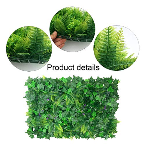 Serenable 40 * 60cm Artificial Sintético Verde Gramado Grama Sod Coração-Forma Planta Decoração - Ve