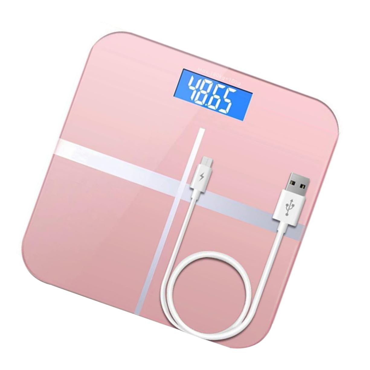 VALICLUD Balance Numérique Créative Avec Écran Grand Format Impédancemètre Connecté Intelligent Pour Adultes Et Femmes Rechargeable Usb or Rose