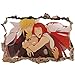 3D Pegatinas de Pared Anime Naruto Uzumaki Vinilos Decorativos de Ventanas rotas Pegatinas de Pared 80x120cm-B_40*60CM
