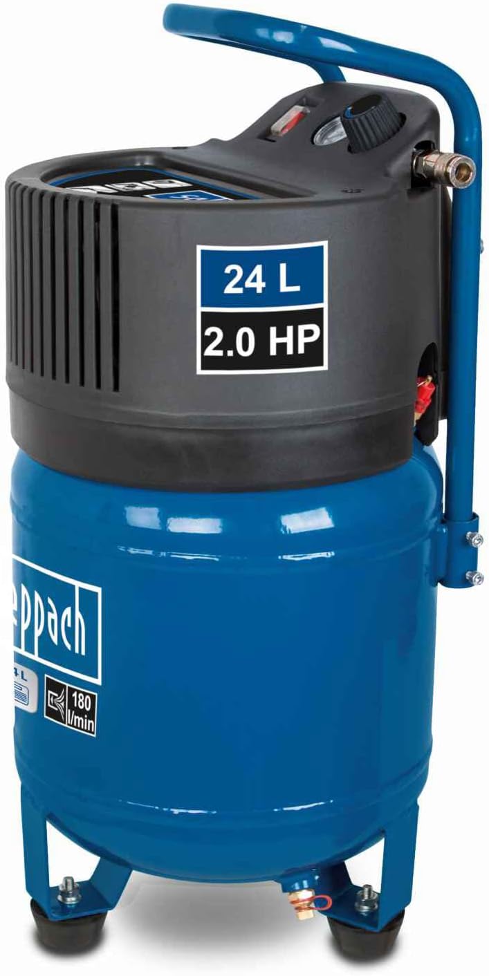 Compresseur D'Air Scheppach HC35V 1500W - 30L Sans Huile - Pression 10 Bar - Débit 180 L/min