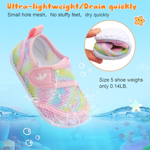 Image of FEETCITY Toddler Water Shoes Boys Girls Swim Shoes Quick Dry Kids Aqua Socks Barefoot for Beach Swimming Pool