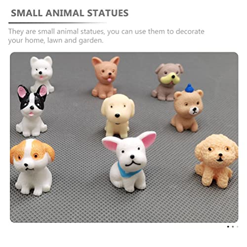 NUOBESTY 18 Peças Estatuetas de Playset Mini Figuras de Detalhadas Realistas Pintadas à Mão Cachorro