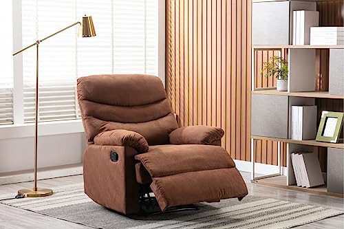 Image of Torque - Valencia 1 Seater Fabric Manual Recliner | Recliner Sofa /Chair for Living Room, Bedroom, Office (Brown) | 1 Year Warranty