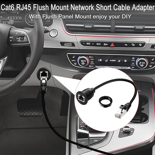 Adaptador cable corto Cat6 RJ45 macho a hembra miniatura 6