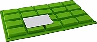 Vista 6 de X-Haibei Rectangular Mini Guest Soap Chocolate Candy Mold Sample Soap Silicone Mold 20-Cavity 0.5OZ PER CELL