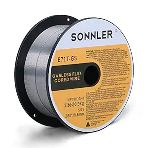 .030 Flux Core Welding Wire, SONNLER Mig Welding Wire, 2Lbs Low Splatter Mild Steel E71T-GS Wire Compatible With HF Fourney Harbor Welder(1 PACK))