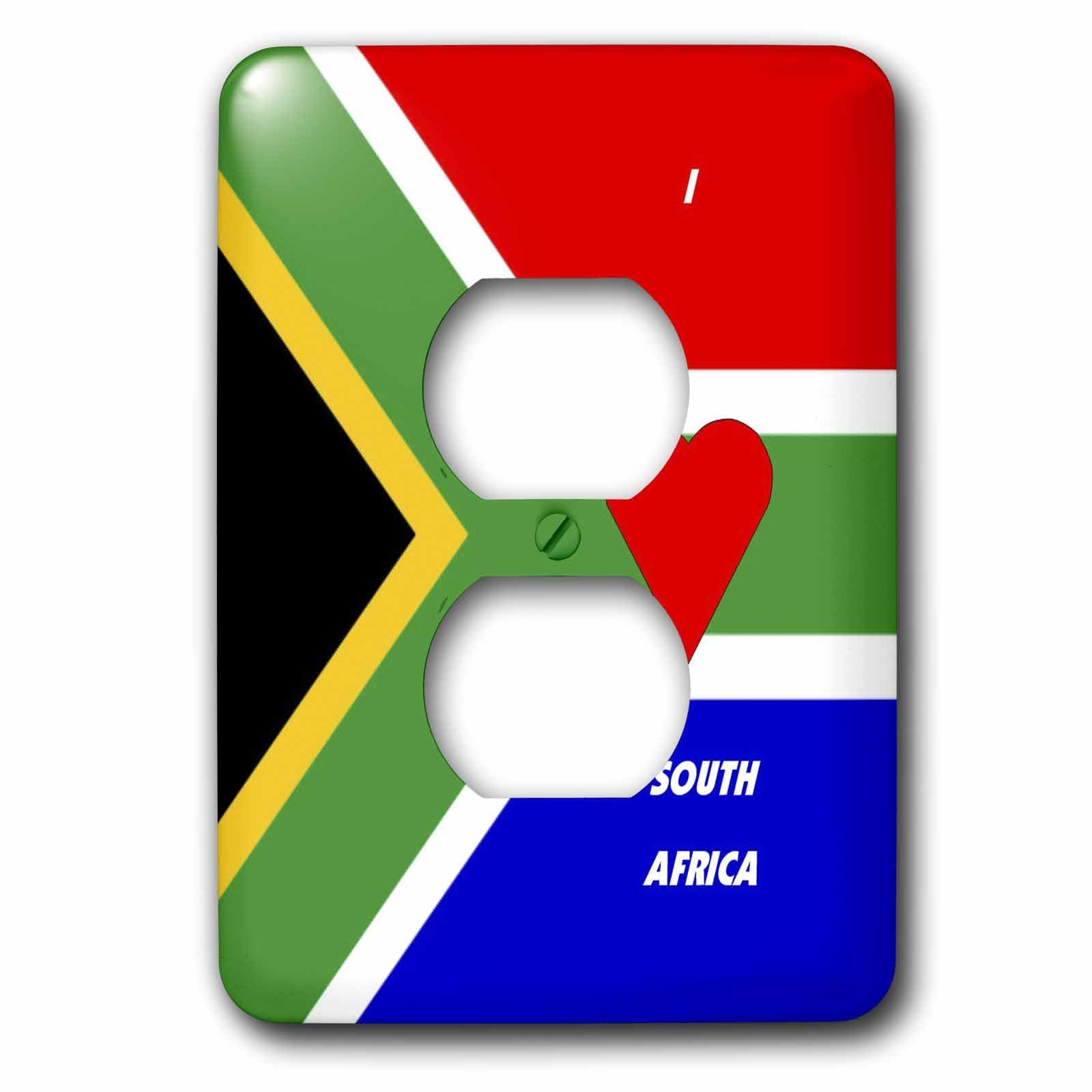 I Love South Africa 2 prises plaque de finition murale graphique et moderne pour maison