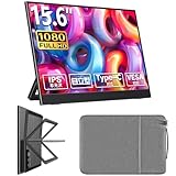 モバイルモニター cocopar 15.6インチ 自立型 非光沢ノングレア IPSパネル 薄い 軽量 1920x1080FHD Tpye-C一本接続可能 mini HDMI HDRモード FreeSync対応 PC/Switch/PS4/PS5/MAC/スマホなど対応 モバイルディスプレイ テレワーク 在宅ワーク YC-156R