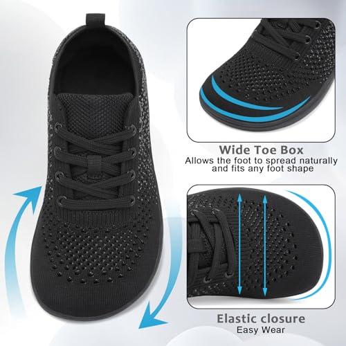 Women's Walking Shoes Wide Toe Box Diabetic Barefoot Shoes with Breathable Zero Drop Sole for Edema, Back Pain Relief3