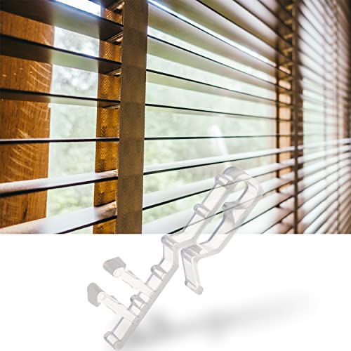 Blind Clips For Valance 2 Inch Hidden Channel Window Valance Clips Clear Plastic Replacement Accessories Parts For Horizontal Wood Blinds (30 Pieces) #TOP4