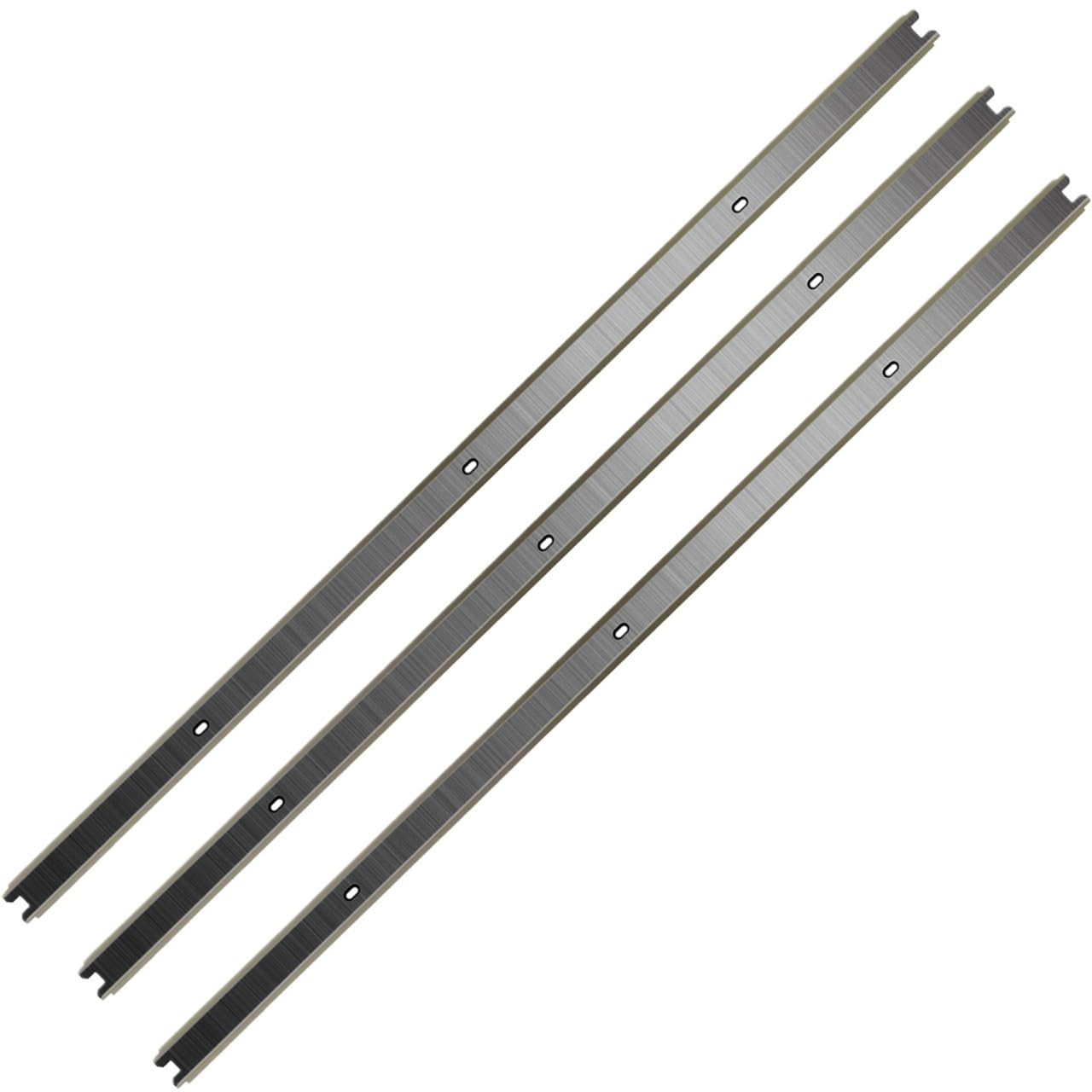 Cuchillas cepilladoras de 340 × 12 × 1,5 mm, cuchillos ensambladores HSS de doble filo for máquina de carpintería R4330 R4331, juego de 3 piezas