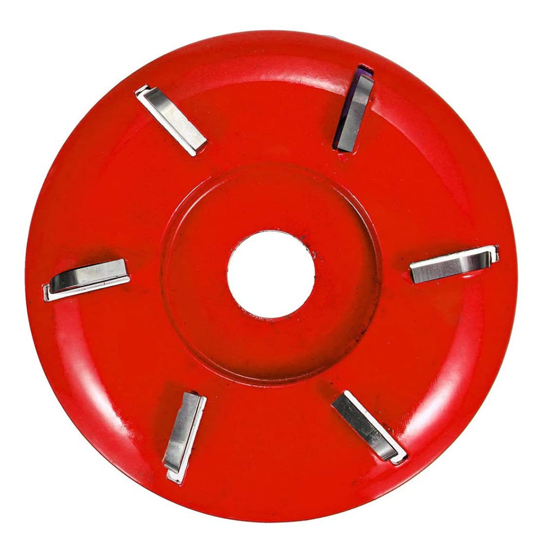 Wood Carving Disc 6 Teeth Turbo Plane Woodworking Milling Tool for Angle Grinder Red